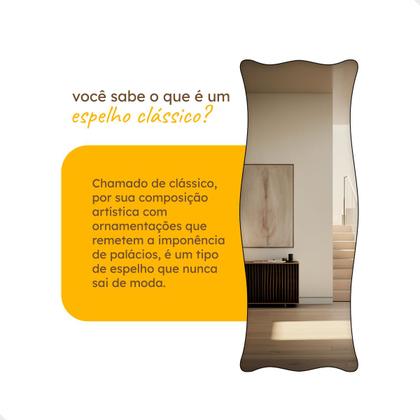 Imagem de Espelho Grande Decorativo Orgânico Sala 44x64cm Mod Paris 