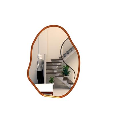 Imagem de Espelho Grande Orgânico com Moldura de Metal 70x50 Decoração Sala Banheiro Loja