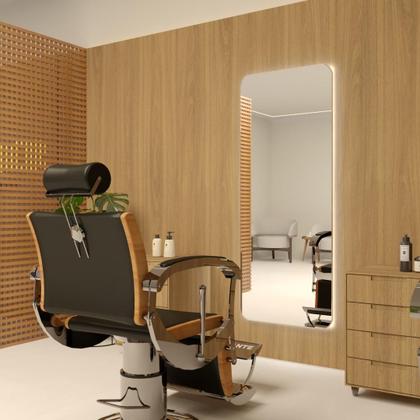 Imagem de Espelho Grande Retangular 150x40 Decoração Corpo Inteiro com LED - Luz fria e Luz quente