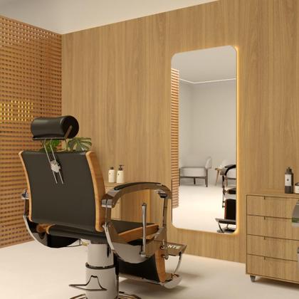 Imagem de Espelho Grande Retangular 150x40 Decoração Corpo Inteiro com LED - Luz fria e Luz quente