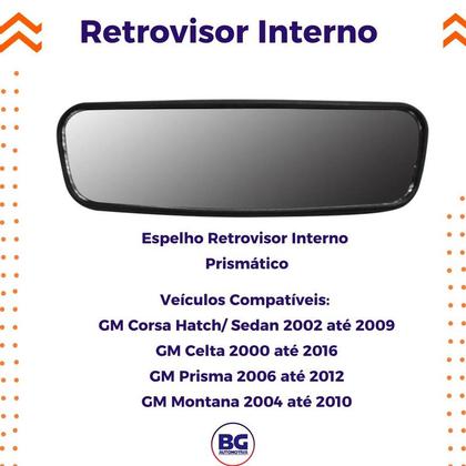 Imagem de Espelho Interno Corsa 02-09 Celta Prisma 06-12 Montana 04-10