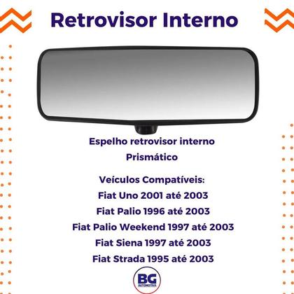 Imagem de Espelho Interno Palio Siena Strada Palio Weekend Uno 01-2003