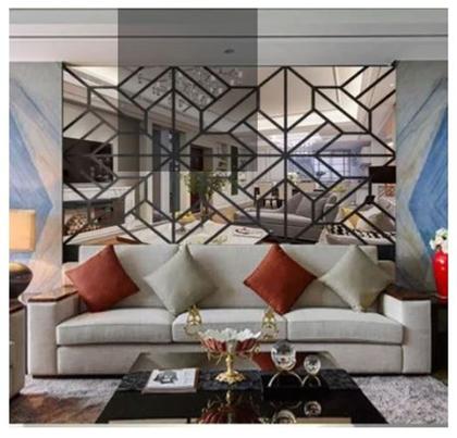 Imagem de Espelho Moderno Decorativo 20cm Quarto Sala Escritório 8pcs