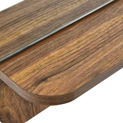 Imagem de Espelho Modway Lumina Walnut com prateleira e pinos suspensos
