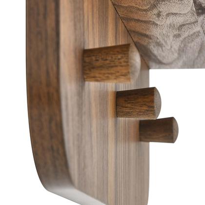 Imagem de Espelho Modway Lumina Walnut com prateleira e pinos suspensos