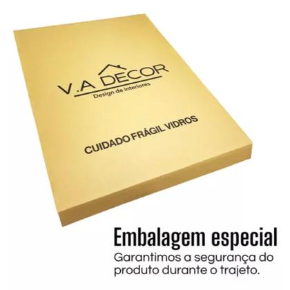 Imagem de Espelho Orgânico 95cm Sala Banheiro Com Led Branco Quente