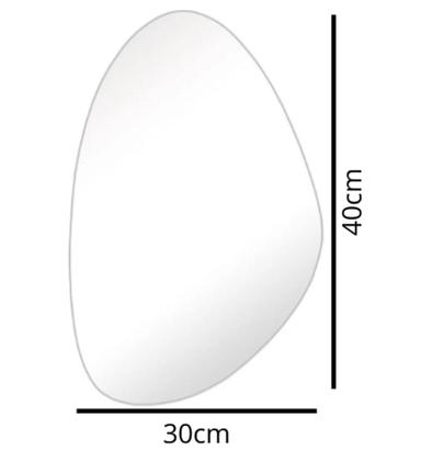 Imagem de Espelho Orgânico Com Moldura Preta, Espelho Sem Formato Forma Diferente Torto