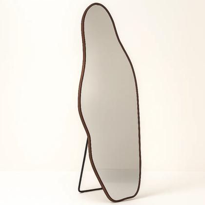 Imagem de Espelho Orgânico Lopazzi Corpo Inteiro 150cm Grande Decorativo Quarto Sala Hall Moldura de Alumínio