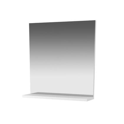 Imagem de Espelho para Banheiro Retangular Suspenso com 1 Prateleira MDP em 3 Branco Tecnomobili