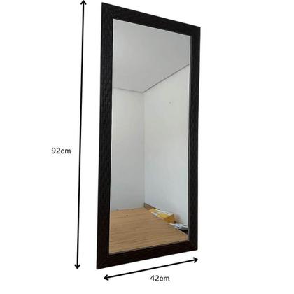 Imagem de Espelho Para Quarto Com Moldura Retangular De Parede 42X92 - Duarte Mota
