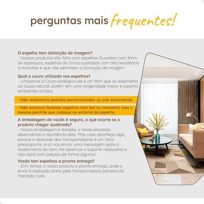 Imagem de Espelho para Salão de Beleza Grande 60x110cm Moai
