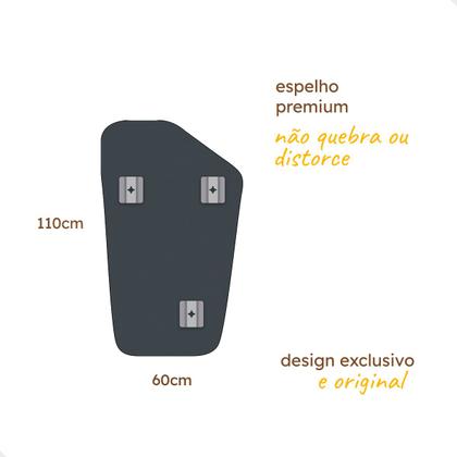 Imagem de Espelho Para Salão De Beleza Grande 60x110cm - Modelo Texas