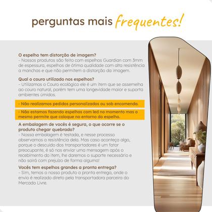 Imagem de Espelho Para Salão De Beleza Grande 60x110cm - Modelo Texas