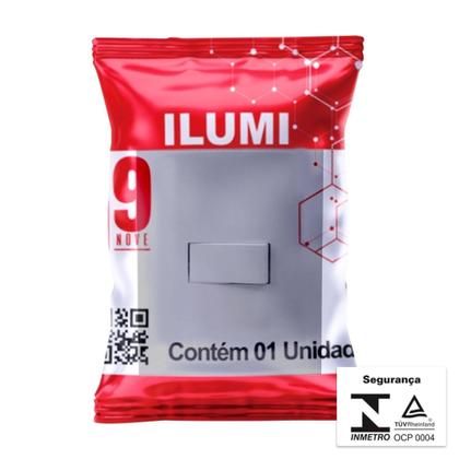 Imagem de Espelho Placa 4x2 Com 1 Interruptor Simples Horizontal 10A I9 Ilumi