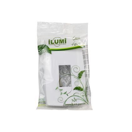 Imagem de Espelho Placa 4x2 Com Saída Vertical Para 1 Módulo Incluso Suporte Para Fixação Linha Slim Ilumi (Ref.: 82060)