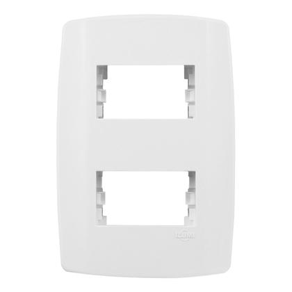 Imagem de Espelho Placa 4x2 com Suporte para 2 Módulos Separados Horizontal Linha Slim Ilumi - 82080