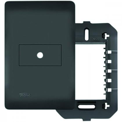 Imagem de Espelho Placa Fame Habitat Black 4070 4X2 1 Furo