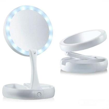 Imagem de Espelho Portátil Iluminado Led Ajustável Perfeito Maquiagem