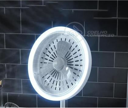 Imagem de Espelho Portátil Maquiagem Luz Led Ring Light Ventilador Nº7