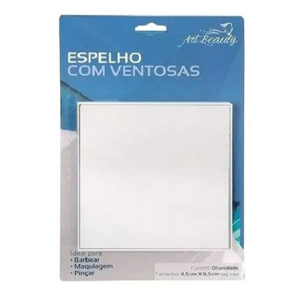 Imagem de Espelho Quadrado c/ Ventosa p/ Box Banheiro