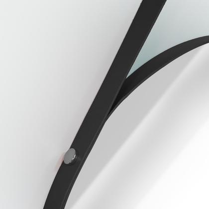 Imagem de Espelho Redondo Adnet Com Alça Couro 60 Cm + Pino