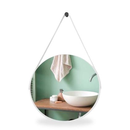 Imagem de Espelho Redondo com Alça Adnet 40cm com Suporte para Sala Hall Lavabo