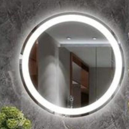Imagem de Espelho Redondo Com Iluminação Dupla - atrás e frente - Led Frio 60cm 