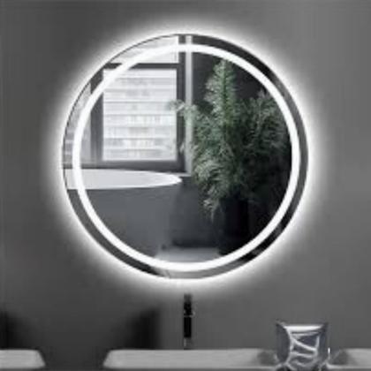 Imagem de Espelho Redondo Com Iluminação Dupla - atrás e frente - Led Frio 60cm 