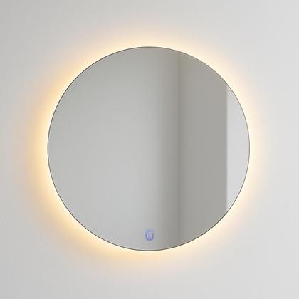 Imagem de Espelho Redondo com LED Touch 3 Cores 50cm 60cm 80cm Parede Banheiro Quarto