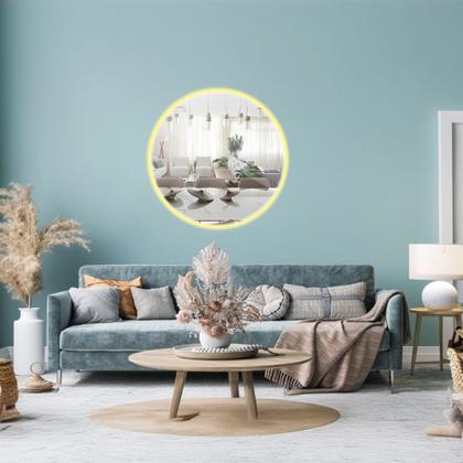 Imagem de Espelho Redondo Lapidado de 40 À 100cm Com Led