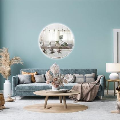 Imagem de Espelho Redondo Lapidado de 40 À 100cm Com Led