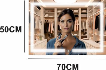 Imagem de Espelho Retangular 50x70cm Iluminado Led Touch Screen