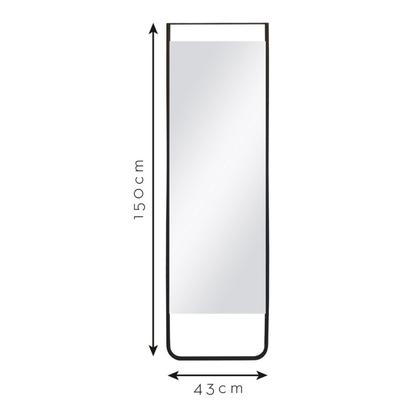 Imagem de Espelho Retangular Decorativo de Chão Curve 150x43cm In House Decor