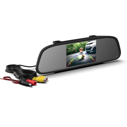 Imagem de Espelho Retrovisor Automotivo com Tela LCD 4.3 para Câmeras 