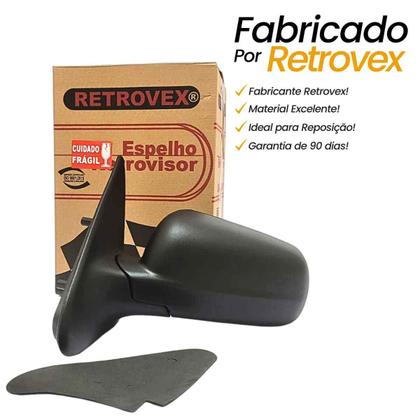 Espelho Retrovisor Esquerdo Motorista Volkswagen Gol Parati Saveiro G3 G4 1999 a 2014 Sem Controle de Regulagem Interno para Veículos 4 Portas - Retrovex Imagem de Espelho Retrovisor Esquerdo Motorista Volkswagen Gol Parati Saveiro G3 G4 1999 a 2014 Sem Controle de Regulagem Interno para Veículos 4 Portas
