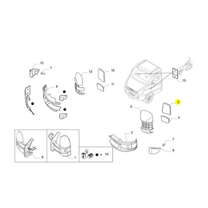 Imagem de Espelho Retrovisor Esquerdo Para Iveco Nova Daily - 3801926