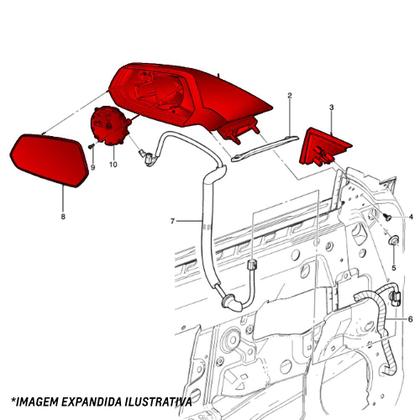 Imagem de Espelho Retrovisor Externo Manual modelo Grande Lado Esquerdo Pecas Genuinas Gm Prisma celta