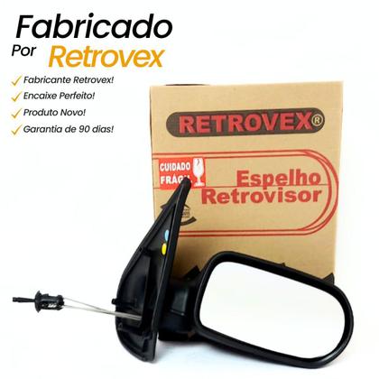 Imagem de Espelho Retrovisor Fiat Palio Fire Weekend Siena 2001 2002 2003 4 Portas Com Controle