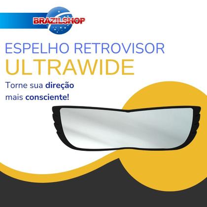 Espelho Retrovisor Grande Interno Carro Universal Ultrawide - Acessórios e Peças Automotivos Imagem de Espelho Retrovisor Grande Interno Carro Universal Ultrawide