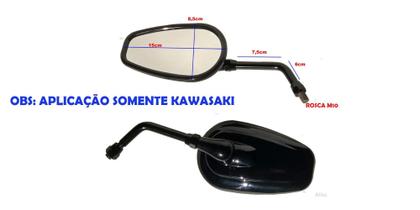 Imagem de Espelho Retrovisor Gvs Mod.Harley Para Vulcan 750 Preto