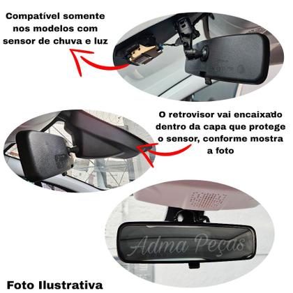 Imagem de Espelho Retrovisor Interno Peugeot 2008 2023 2024 Original Para Sensor