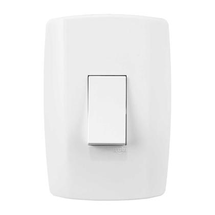 Imagem de Espelho Tomada 4x2 com 1 Interruptor Paralelo Vertical 10A 250V~ Linha Slim Ilumi (Ref.: 8022)