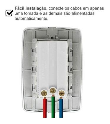 Imagem de Espelho Tomada Dupla 2P+T Interruptor Simples 10A 250V Ilumi