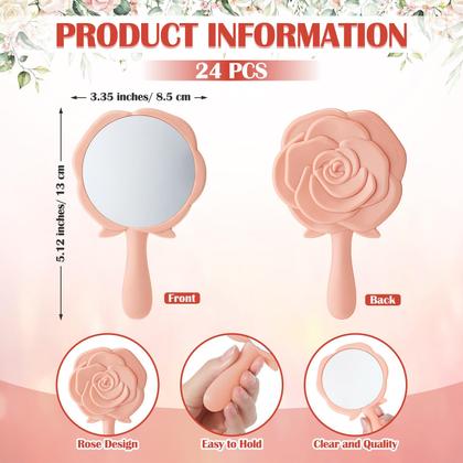 Imagem de Espelhos compactos Wenqik Rose Bridal Shower Favors 24 conjuntos