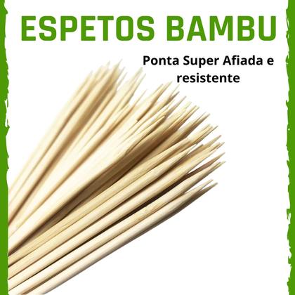 Imagem de Espeto de Bambu Para Churrasco, Doces, festa 25cm 100 unid