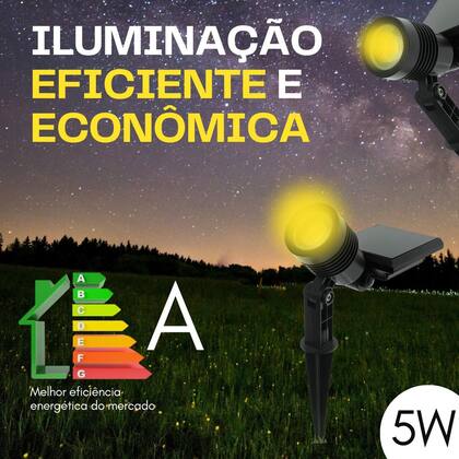 Imagem de Espeto De Jardim Com Placa Solar Ip67 Luz Spot De Jardim 5w Verde