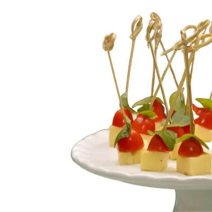 Imagem de Espeto Palito Bambú Nó 9 Cm Petico Festa Buffet Com 300 Unidades
