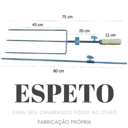 Imagem de Espeto Para Fogo De Chão Giratório Reforçado