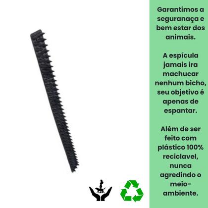 Imagem de Espicula Protetora Anti Roedores Ratos Gambás Pombo Evita Pouso Condominio Janela 50x4,5x2 Espinho Multiuso