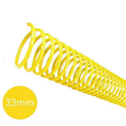Imagem de Espirais para Encadernação Amarelo 33mm 250 Folhas 25 und